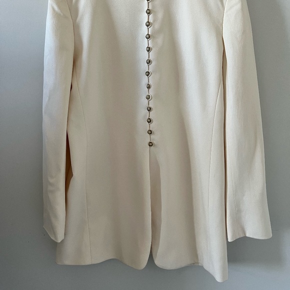 Jones Wear Silk Button Down Tunic Jacket In Cream Size 8 - Picture 2 of 10